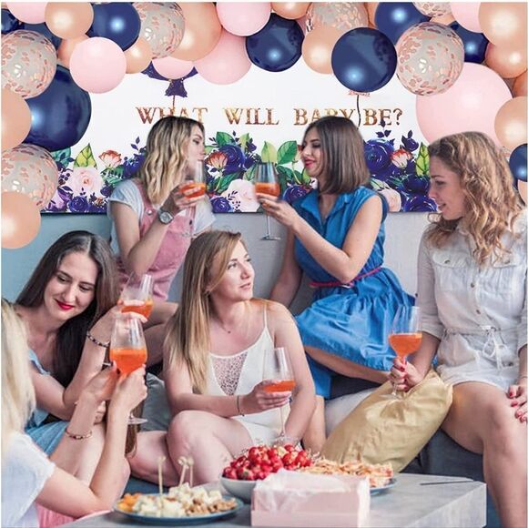 New Baby Gender Reveal Party Decoration Shower Backdrop Photo Background Banner - Picture 3 of 8